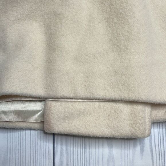 70s Vintage Ivory Wool Forecaster Coat military naval style double breasted Med - Picture 8 of 12